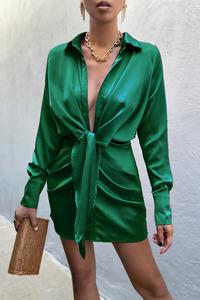 Ruby Shirt Dress - Emerald Green, Royal or Wine